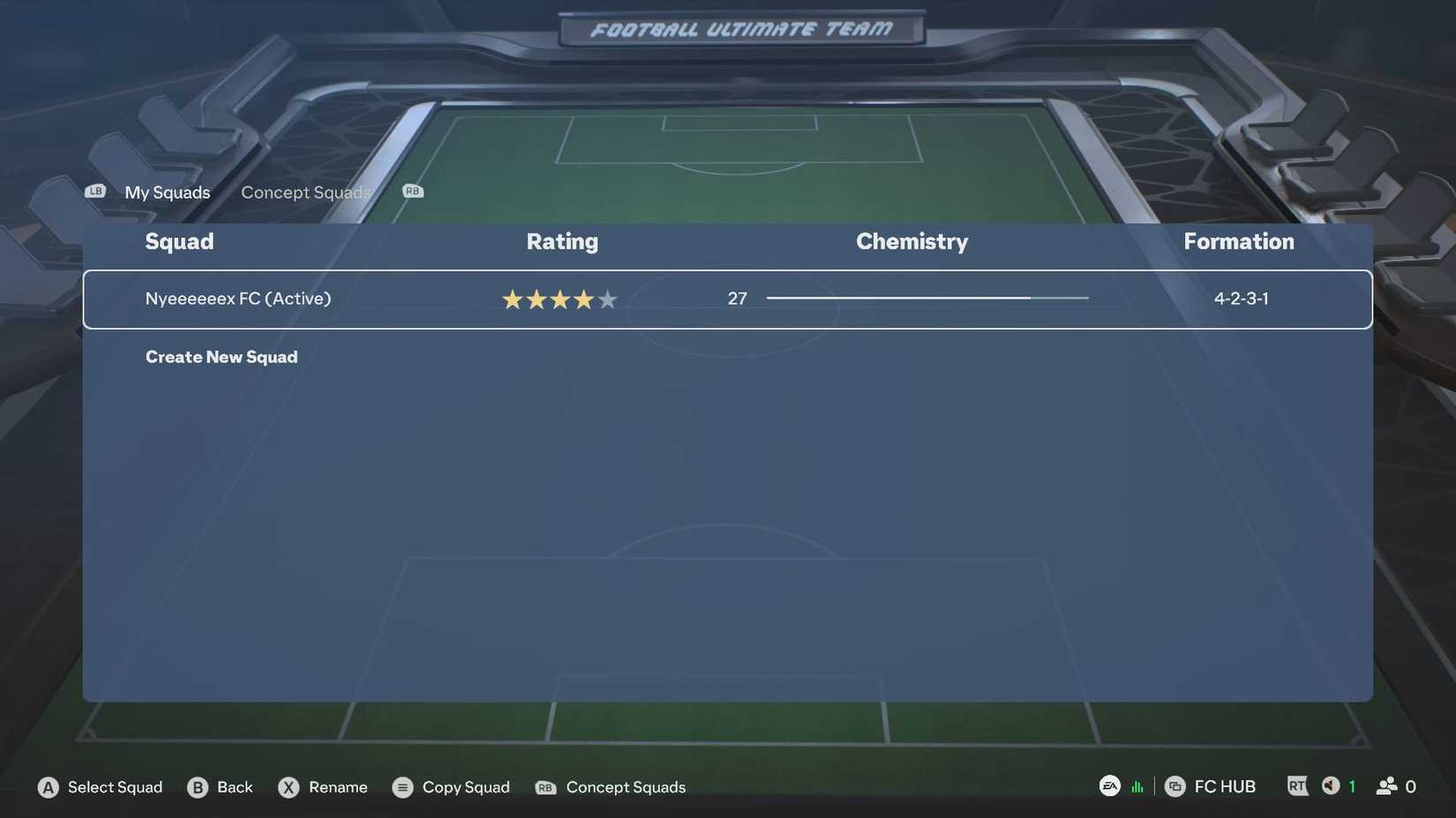 renaming squad in ea fc 27 ultimate team