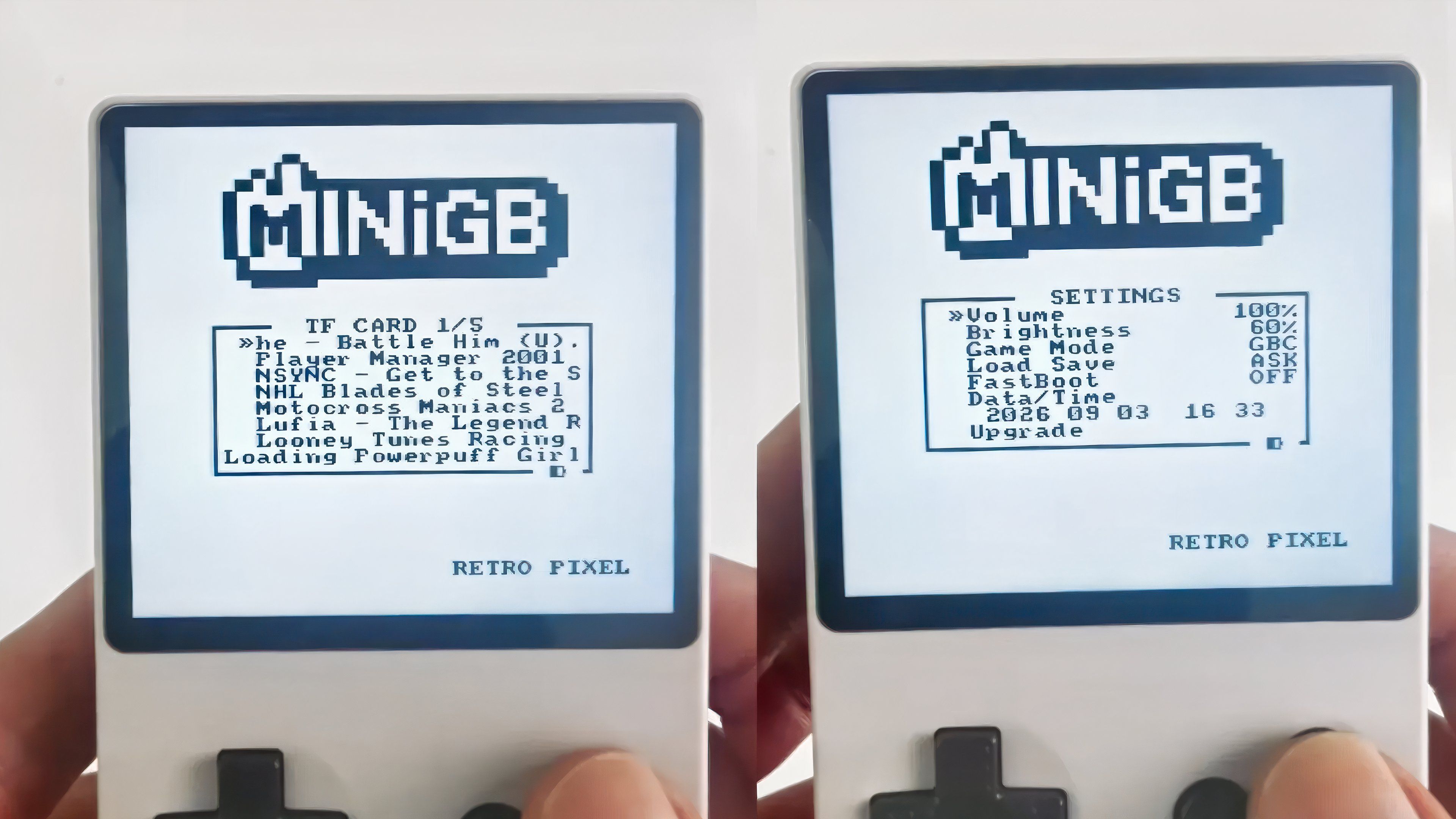 retro pixel minigb game rant 2 LED screen