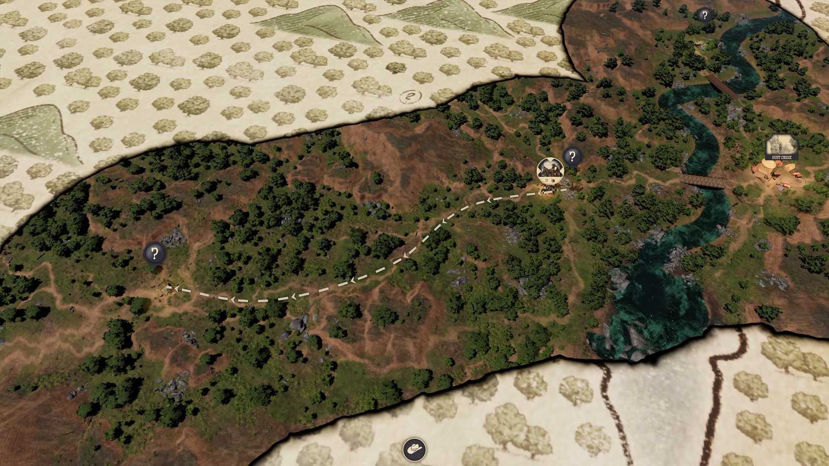 Sending scouts to an area in Wild West Pioneers
