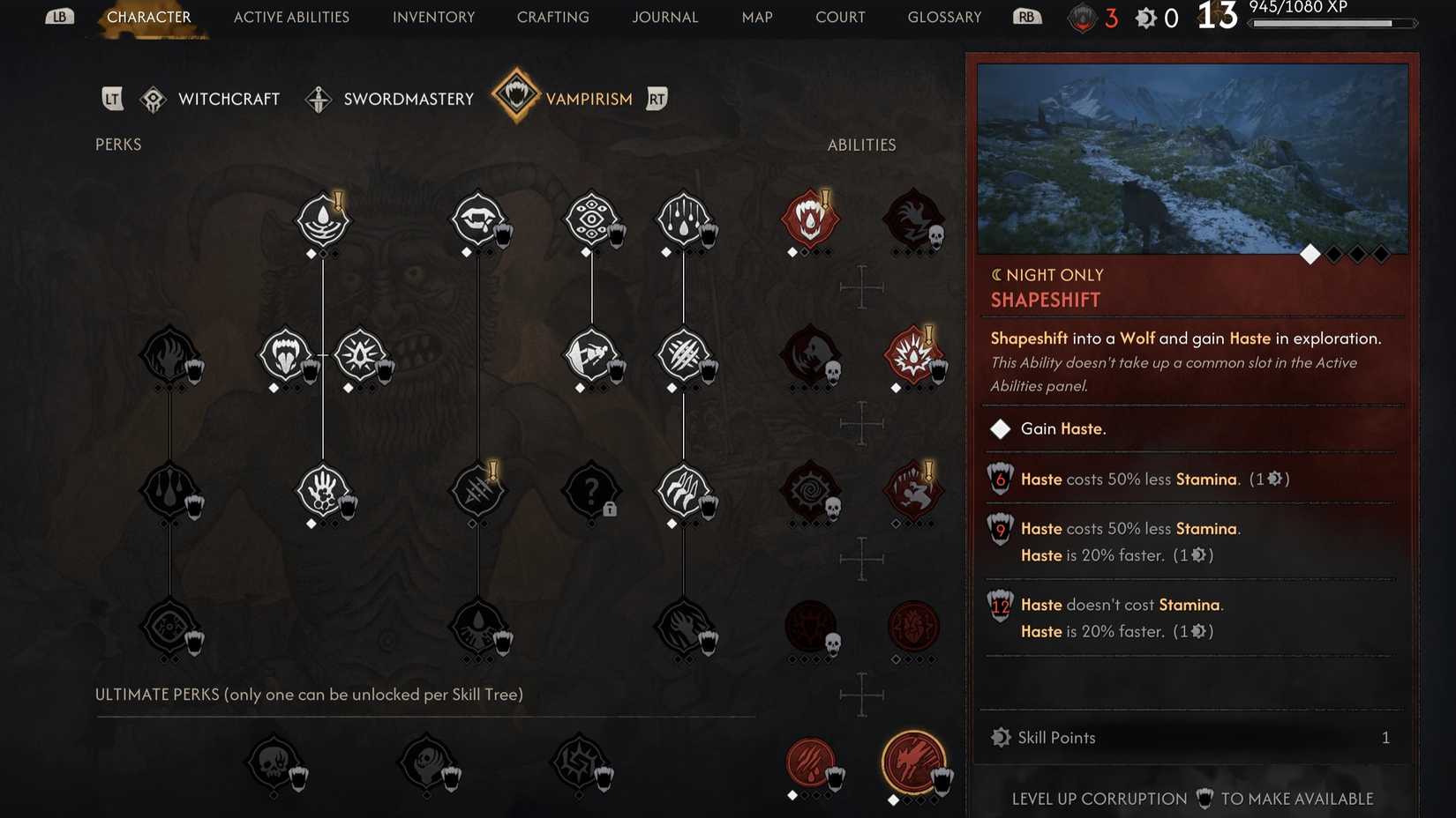 Shapeshift Ability Blood of Dawnwalker