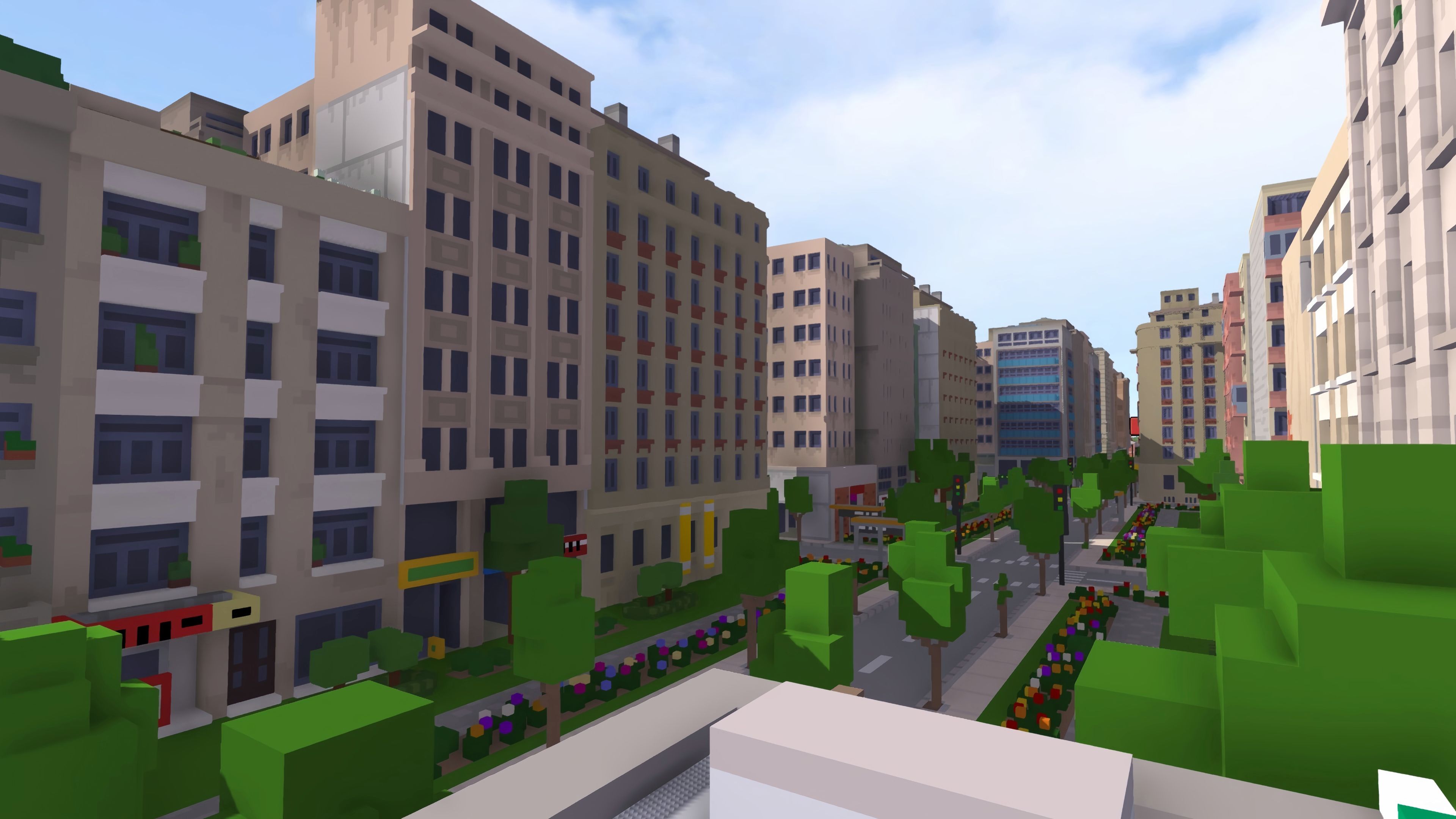 Shot of a street in Urbek City Builder