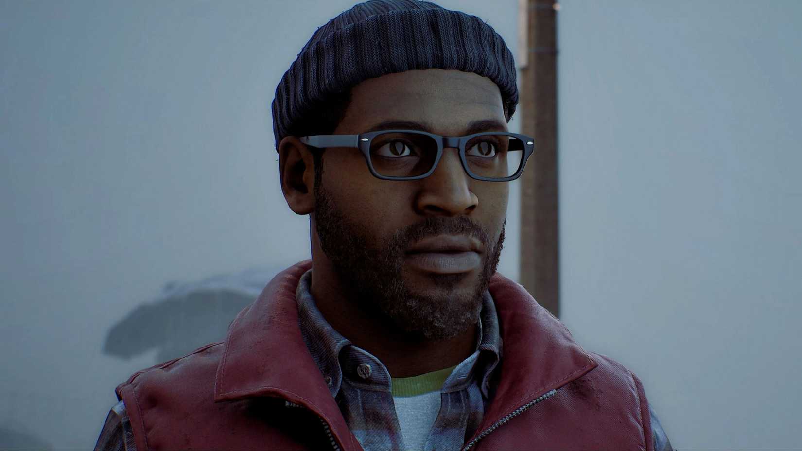 Silent Hill Townfall Simon closeup staring into horizon
