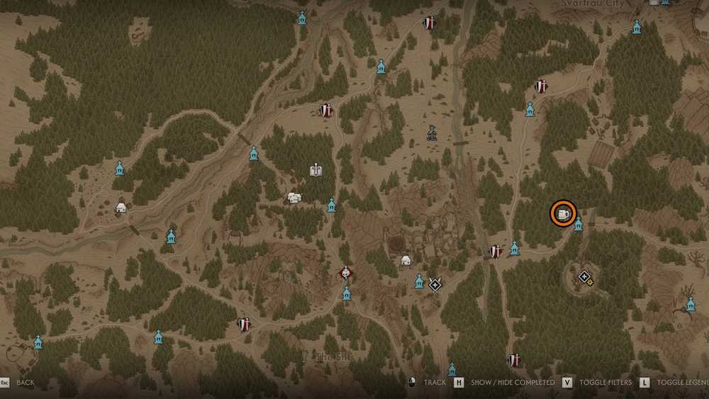 Localiza&ccedil;&atilde;o do comerciante da Estalagem Caneca Lamacenta em The Blood of Dawnwalker