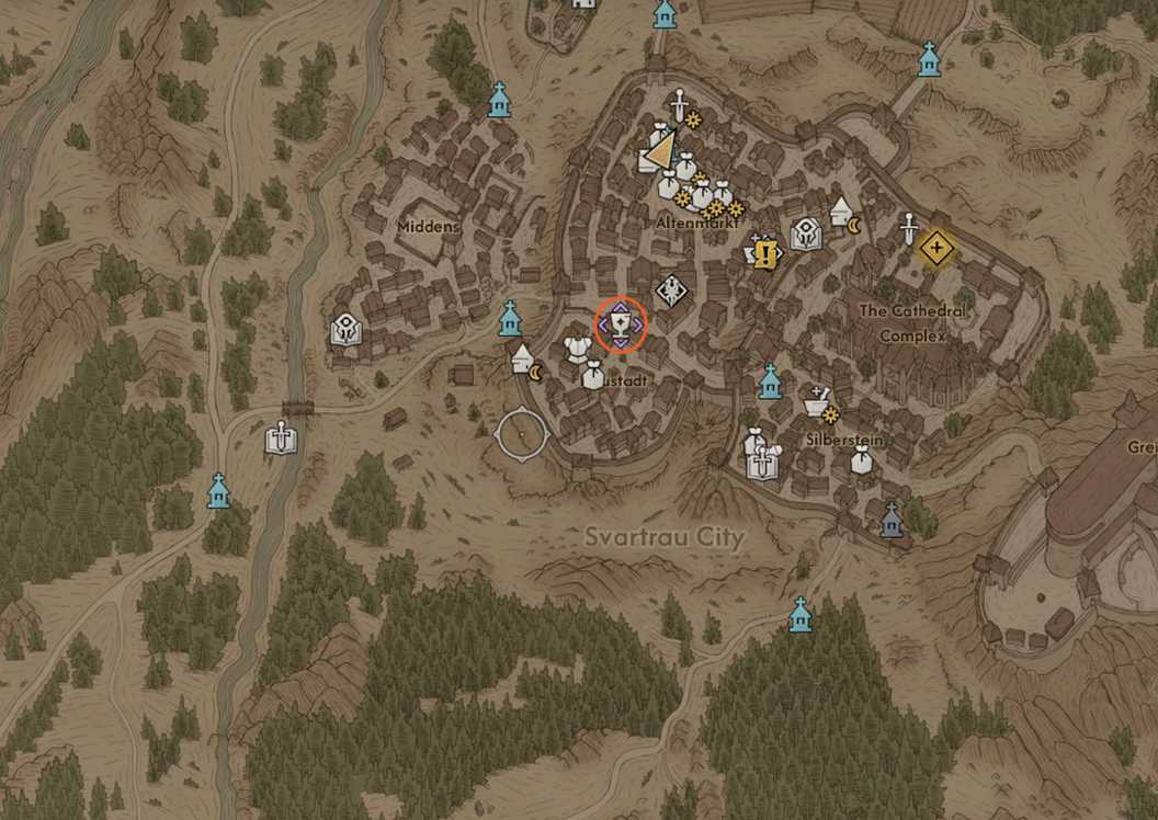 Cara Menjual Silver di The Blood of Dawnwalker 9 Silver Trader location on the map in The Blood of Dawnwalker