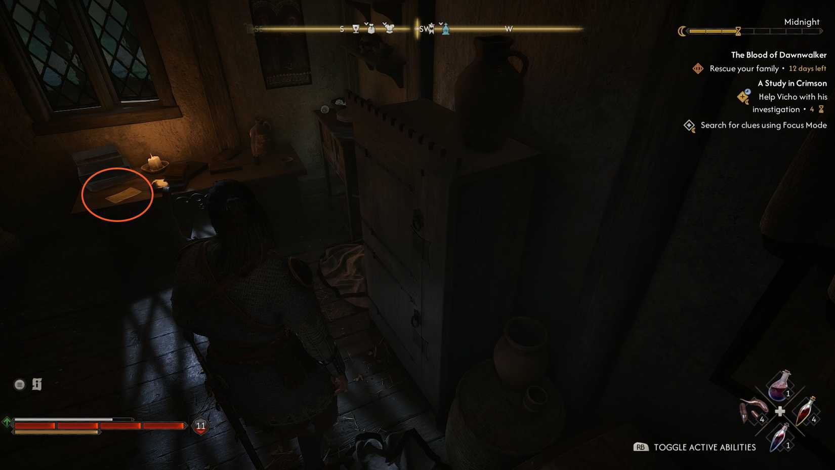 Simeon warehouse letter in The Blood of Dawnwalker