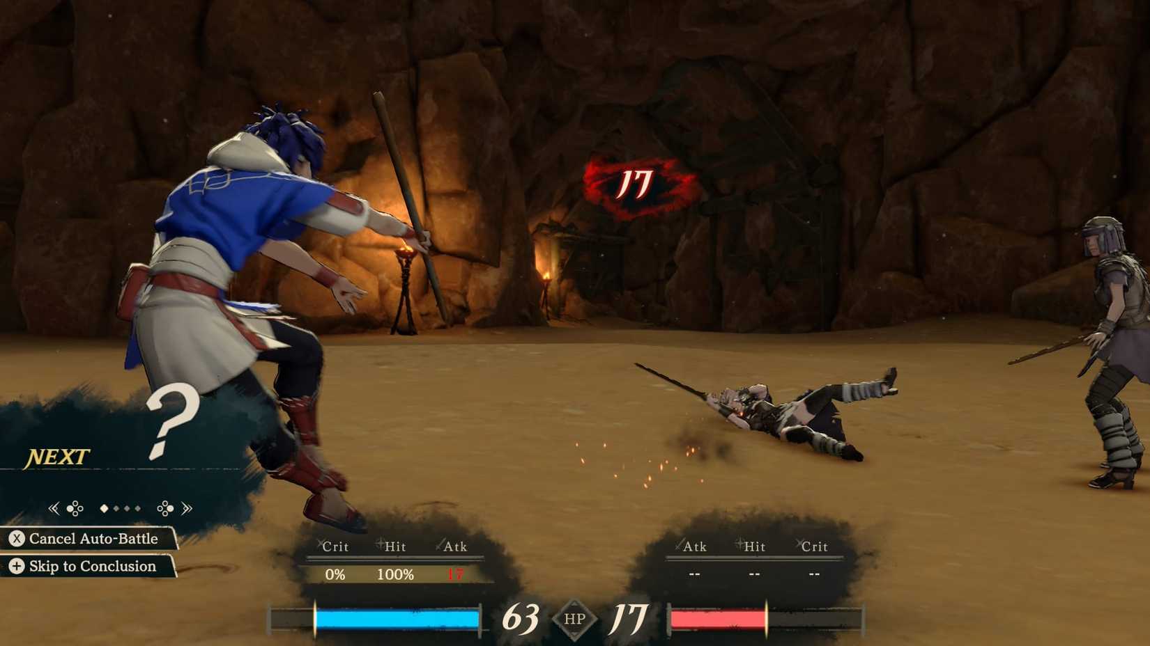 skip to conclusion and auto battle in fire emblem fortunes weave