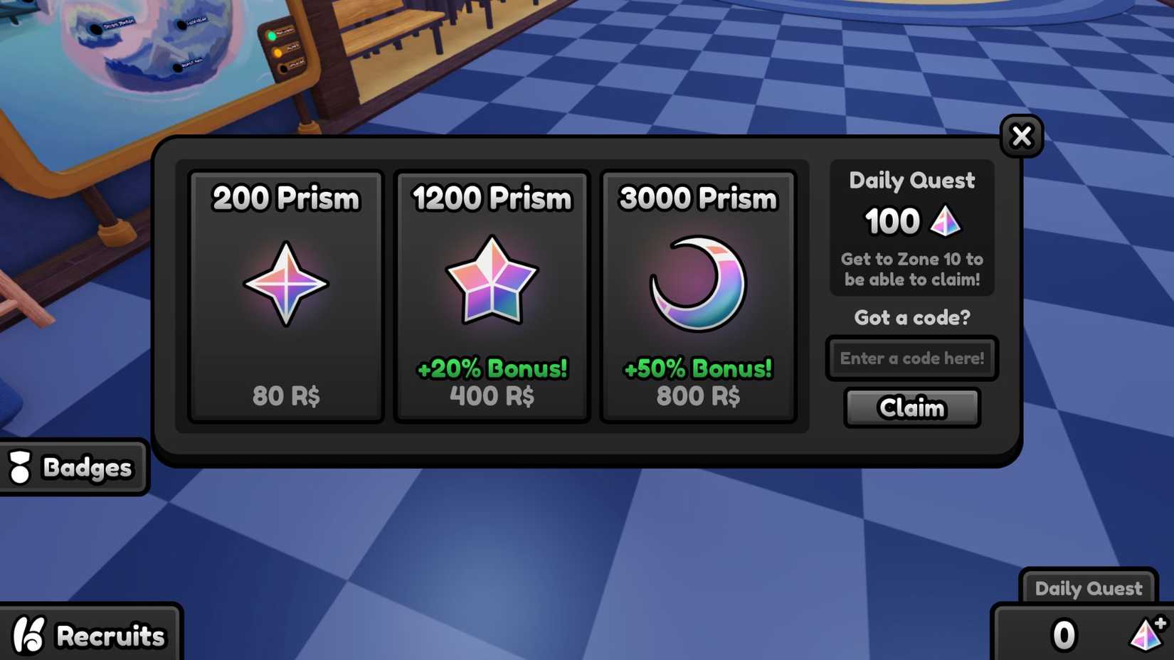 Somni's Engine the codes tab
