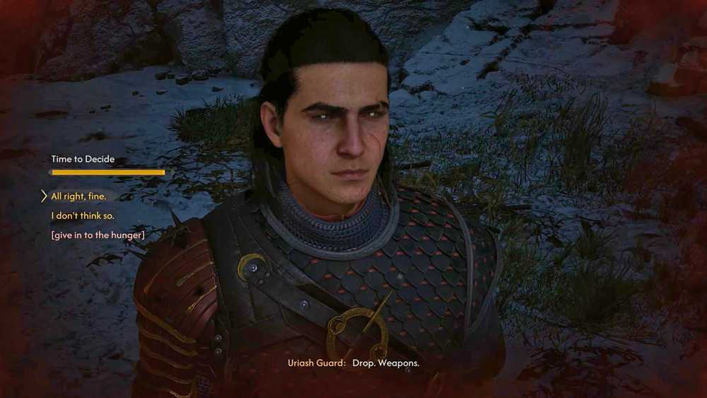 Escolha na entrada da Vila Uriashi em Blood of Dawnwalker