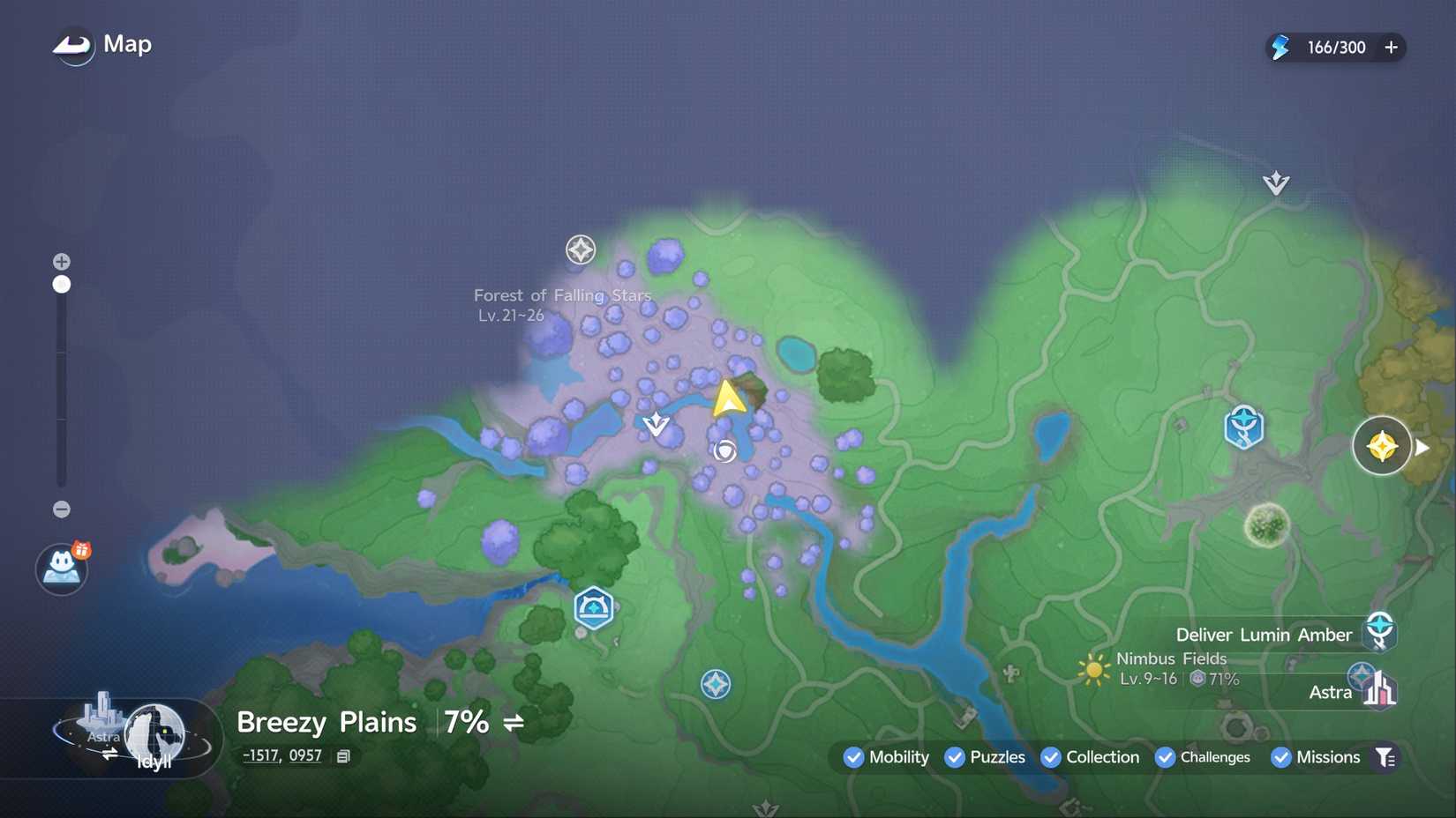 Star Nest Location Forest of Falling Stars Aniimo