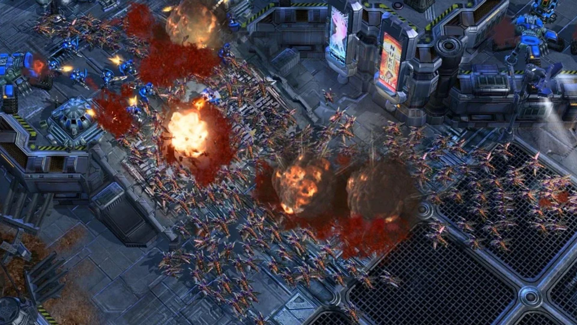 StarCraft 2 Zerg Swarm gameplay for media use