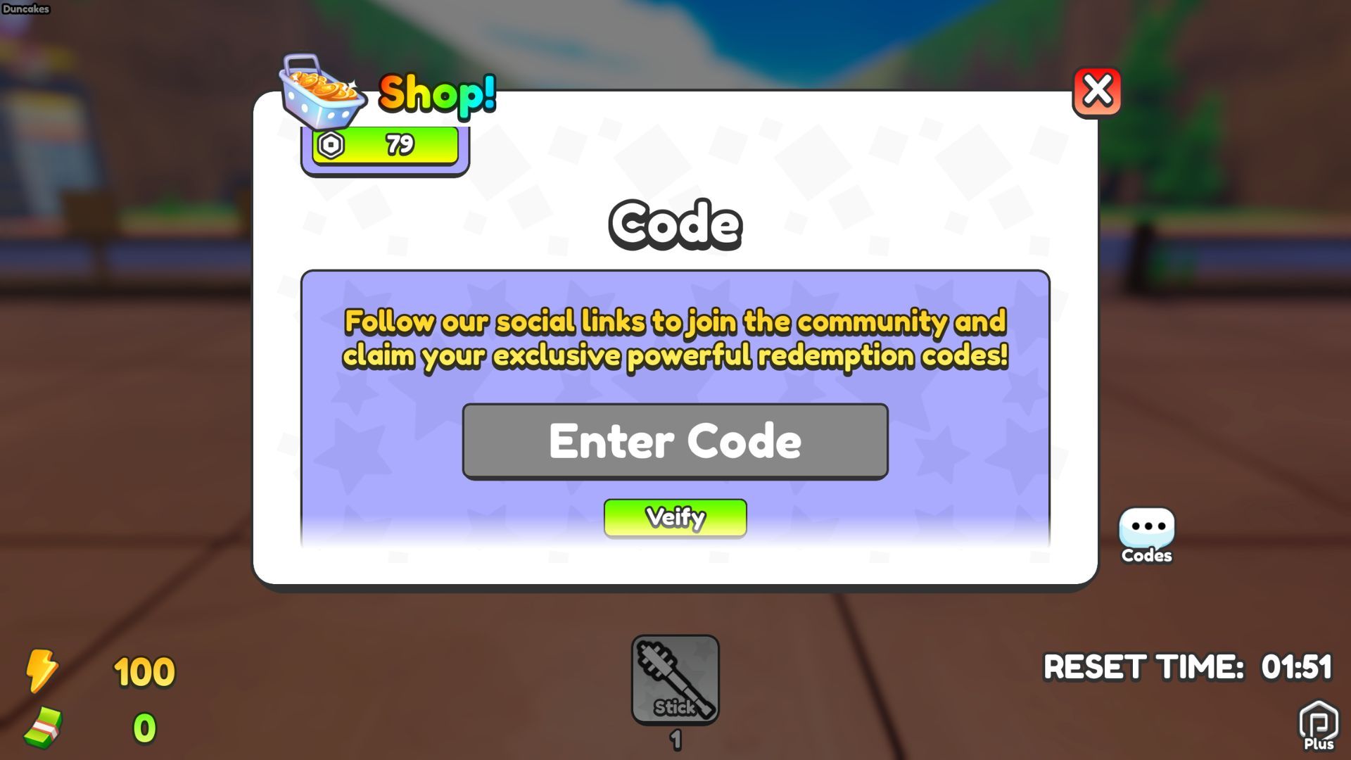 Steal A Seed the codes tab