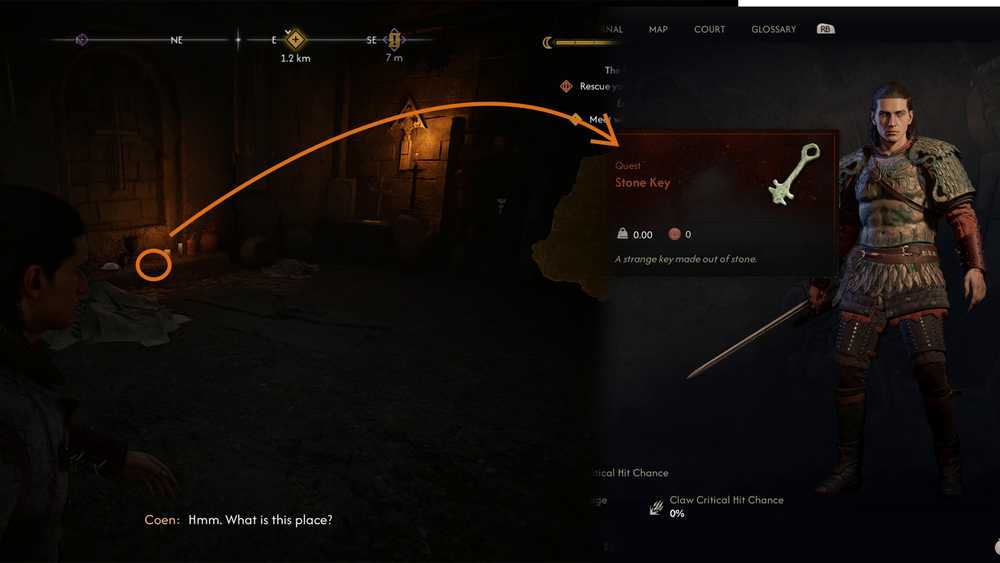 Localiza&ccedil;&atilde;o da Chave de Pedra em The Blood of Dawnwalker 2