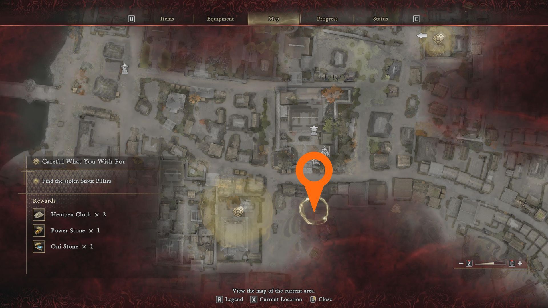 Stout Pillar Number 7 Location in Onimusha WOTS