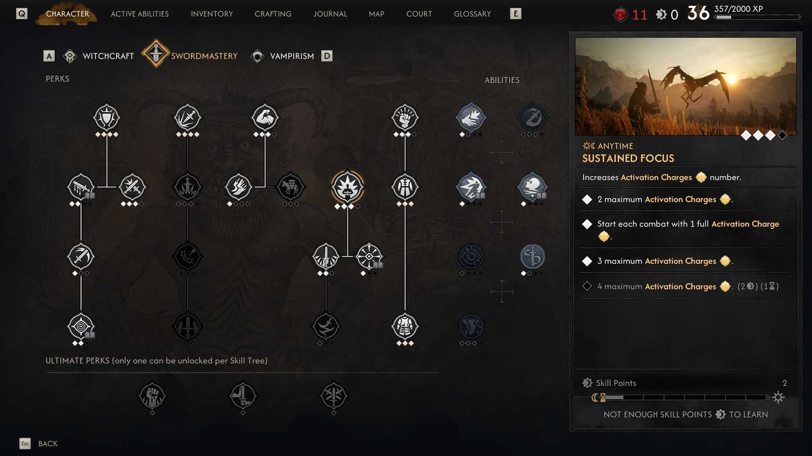 Sustained Focus in The Blood of Dawnwalker