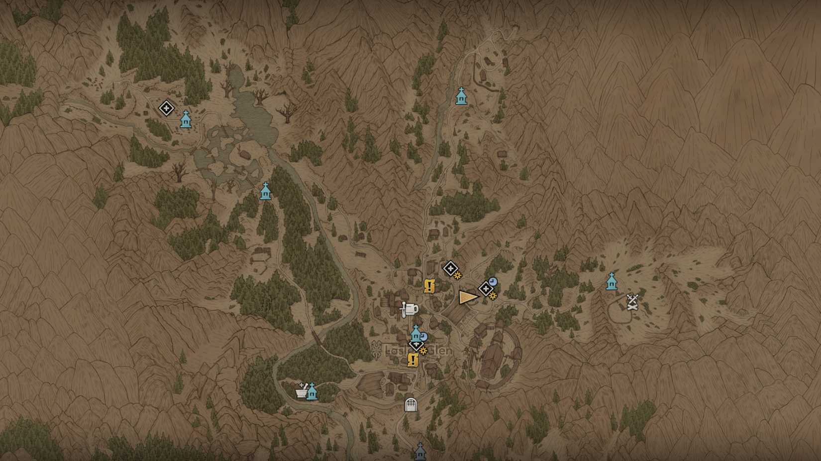 the-blood-of-dawnwalker-all-shrine-locations-prologue-laslea-glen-coen-village