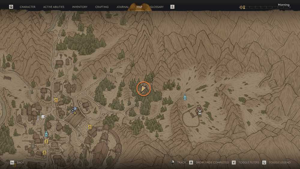 Local da miss&atilde;o Entrega Secreta em The Blood of Dawnwalker