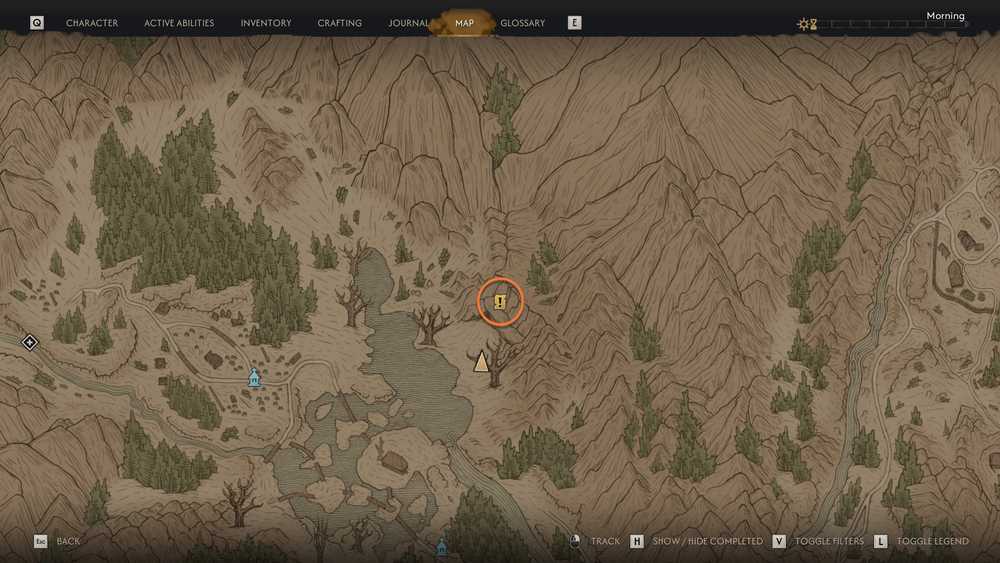 Local da miss&atilde;o Na Toca em The Blood of Dawnwalker