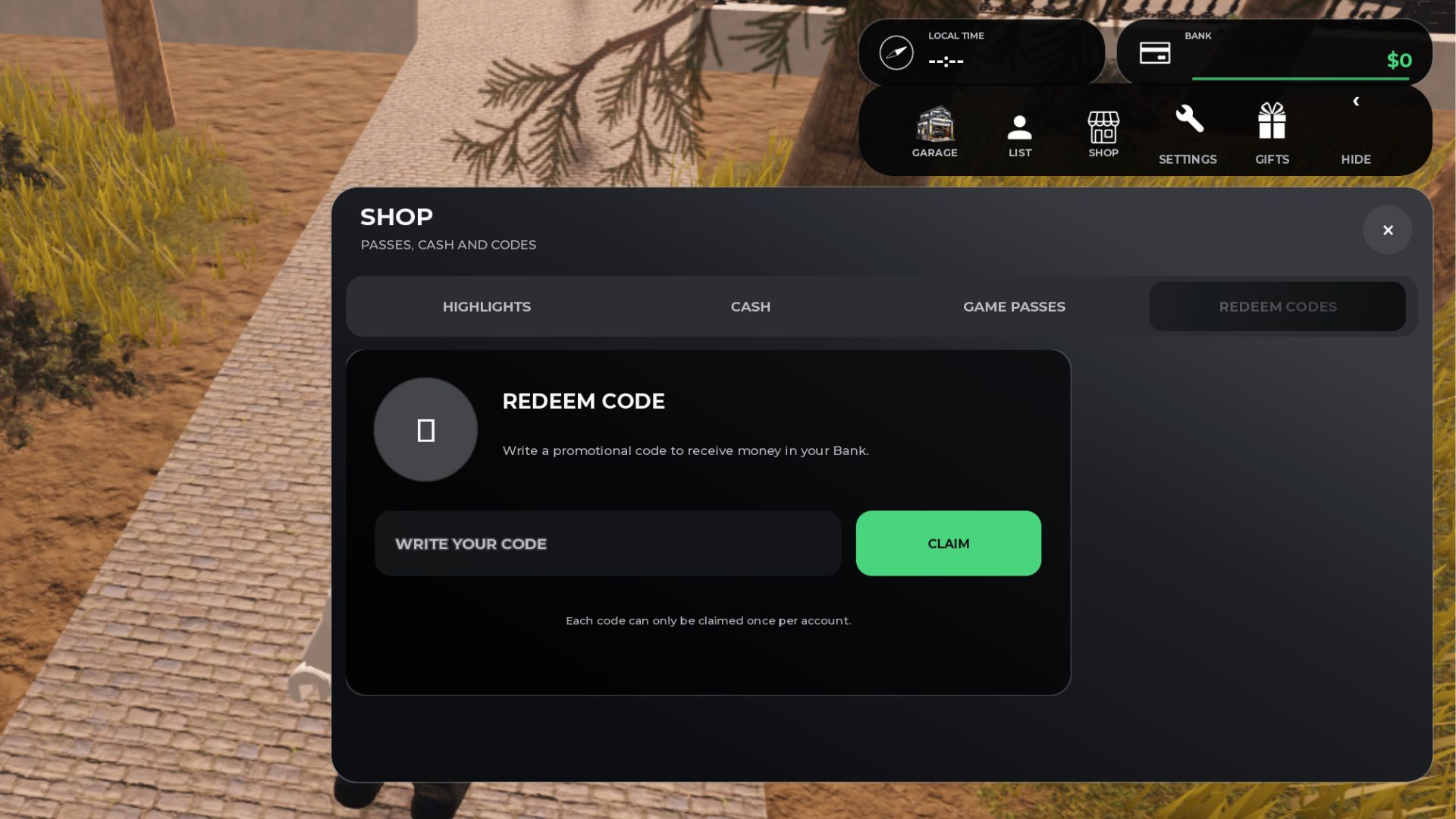 The Cosalazo 2 the codes tab