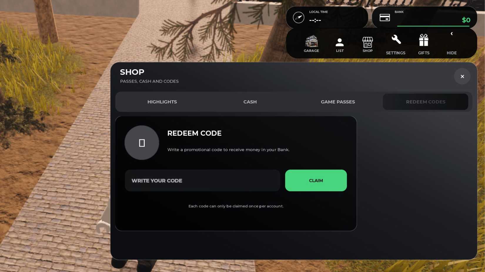 The Cosalazo 2 the codes tab