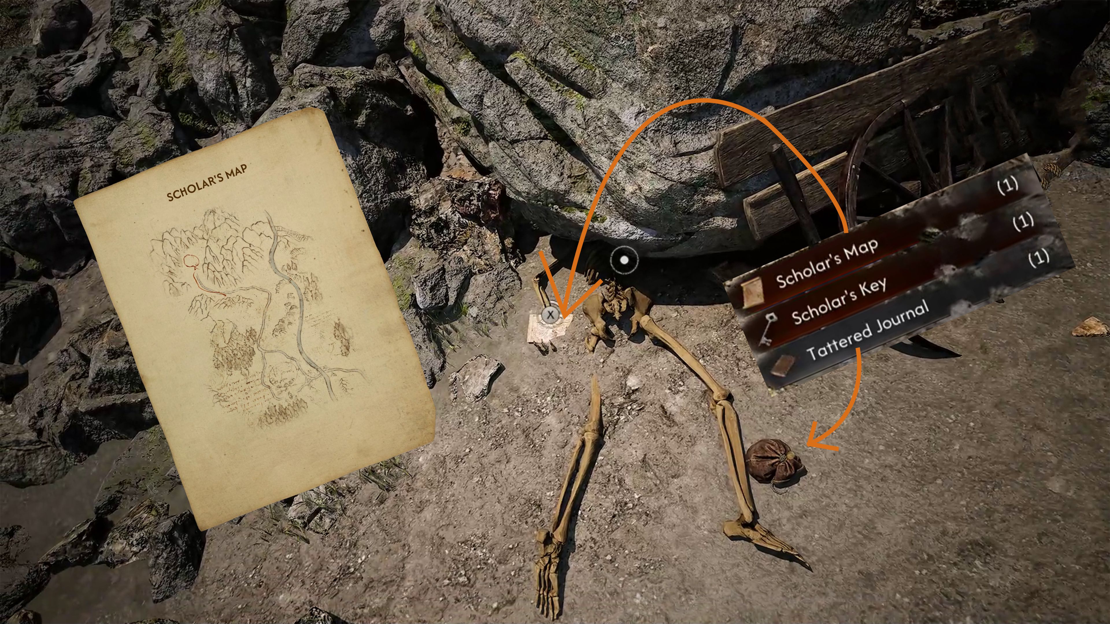 Scholar Map, Scholar Key, and Ancient Key Guide (The Highland Grave Quest) In Blood Of Dawnwalker