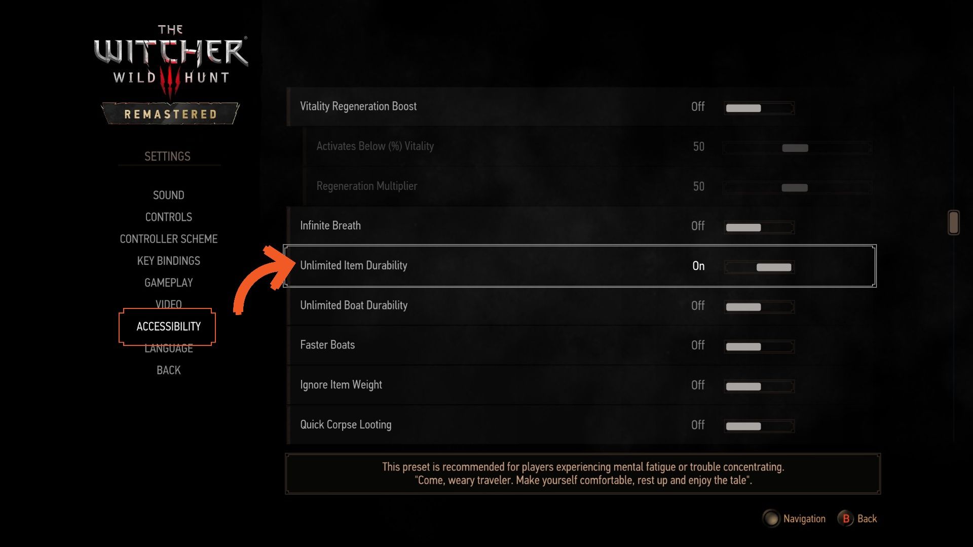 The Witcher 3 How to Remove Durability (2)