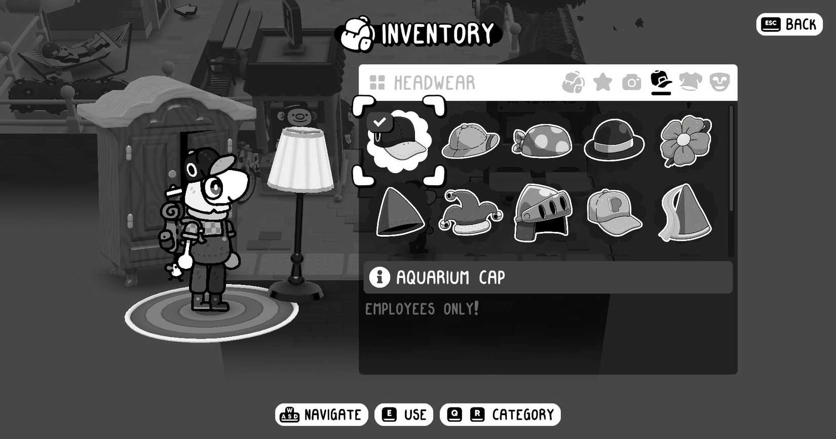 The aquarium cap headwear in Toem 2.
