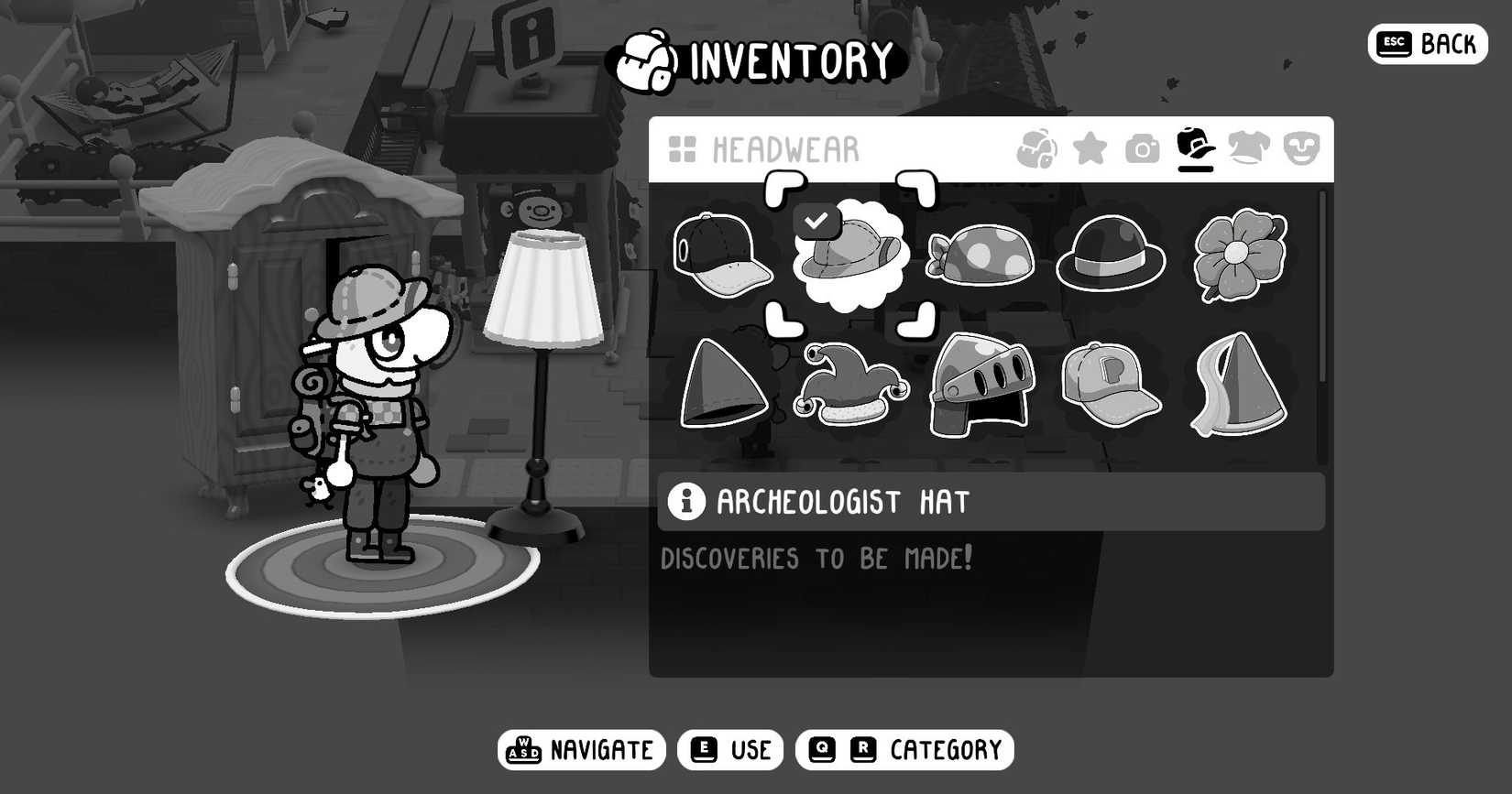 The archeologist hat headwear in Toem 2.
