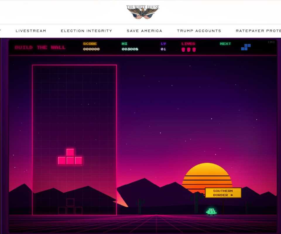 Gedung Putih Luncurkan Arkade Online dan Menuai Kritik 14 trump-arcade-white-house-build-the-wall