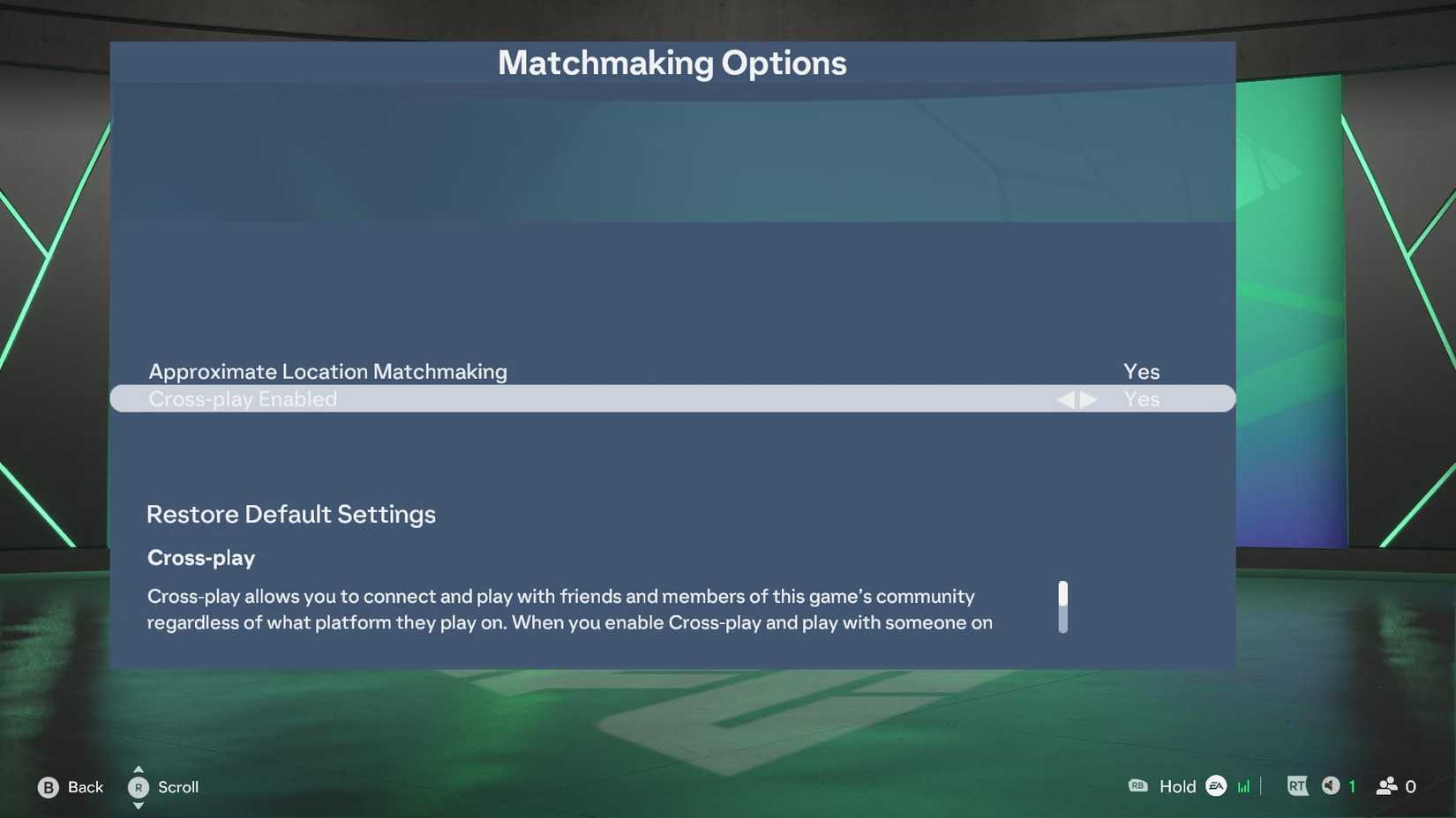 turn off crossplay in ea fc 27