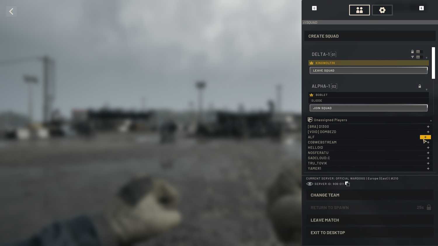 WARDOGS: Cara Membuat atau Bergabung dengan Squad 11 Unassigned Players - Wardogs
