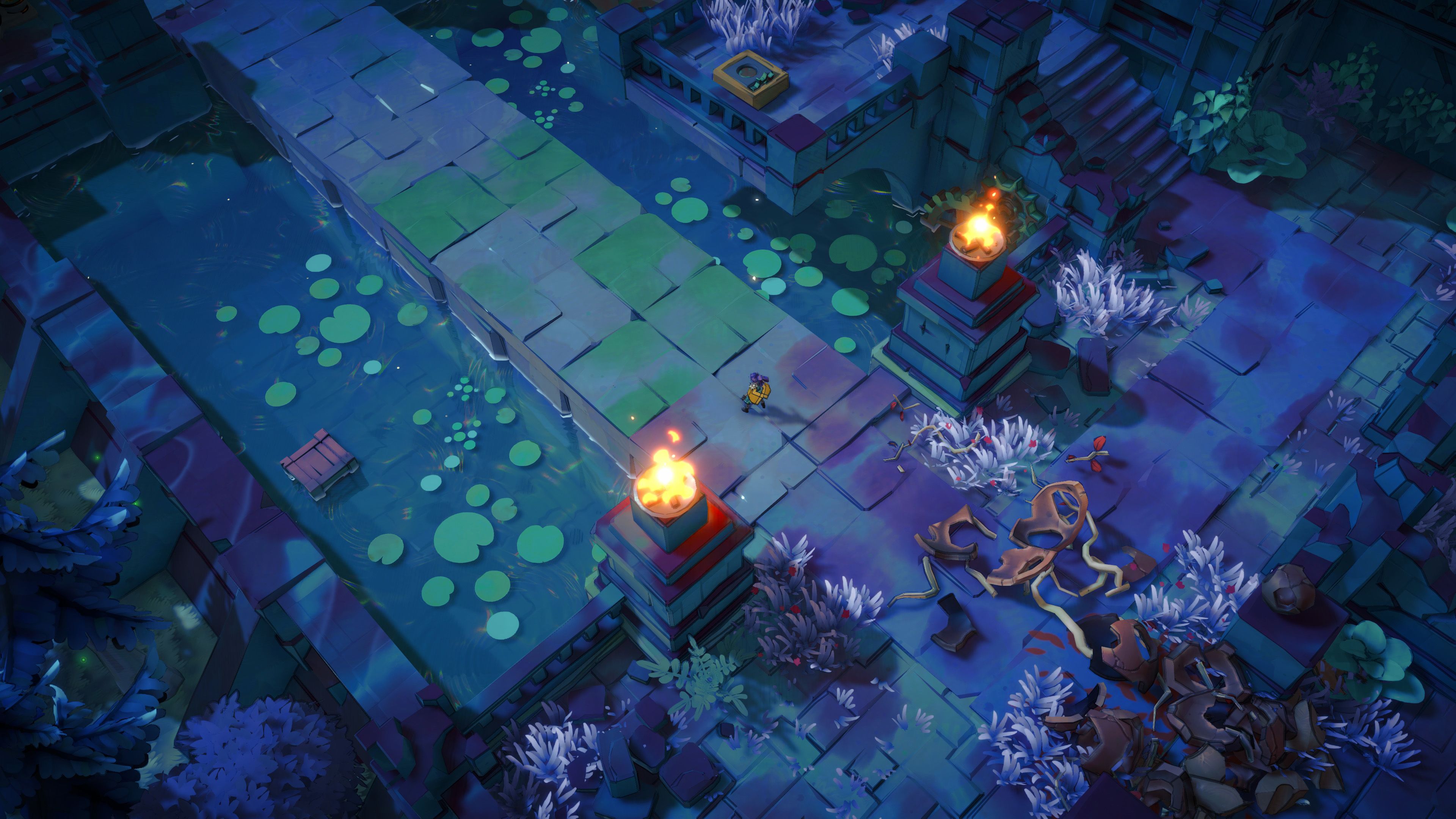 Uncanyon Screenshot showing night exploration