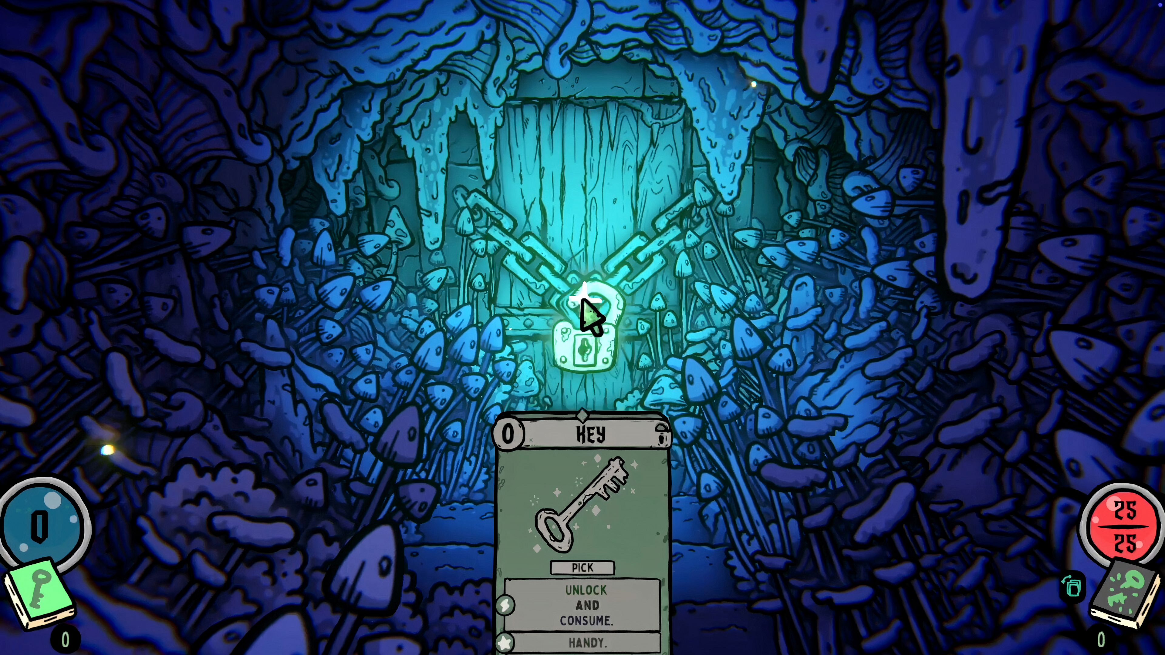 Unlocking a door with a Key card in Shroom and Gloom