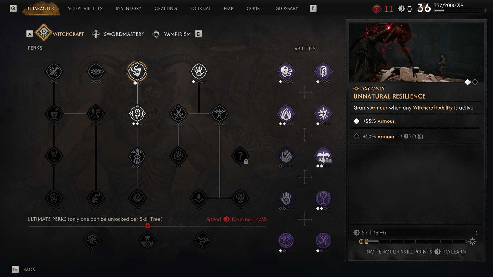 Unnatural Resilience in The Blood of Dawnwalker