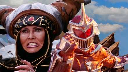 A combined image of Rita Repulsa and Lord Zedd over Power Rangers' command center