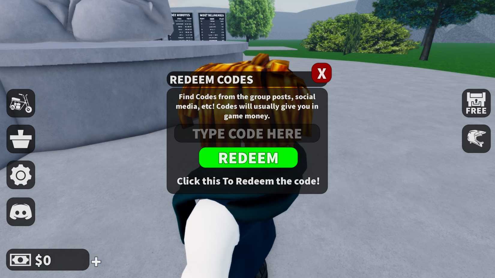 Untitled Wheelie Game the codes tab