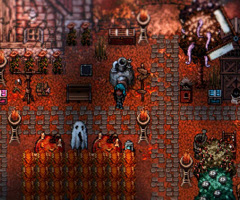 Walking through town in Welcome to Elderfield