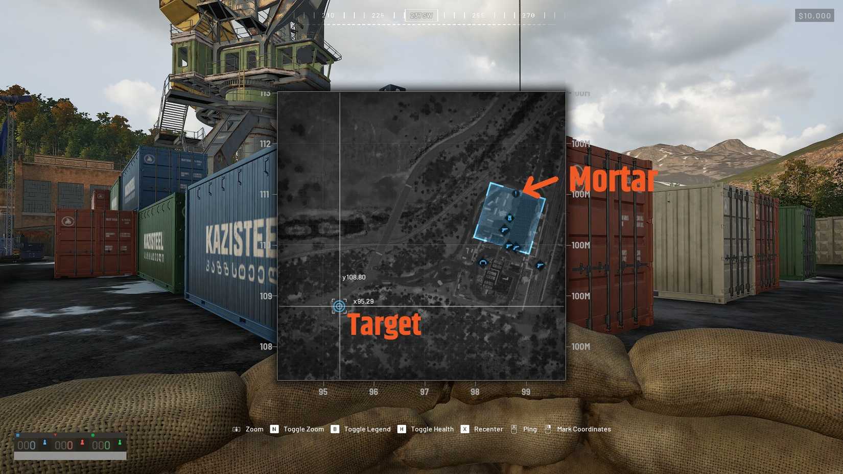Wardogs Mortar Ranging Initial Map