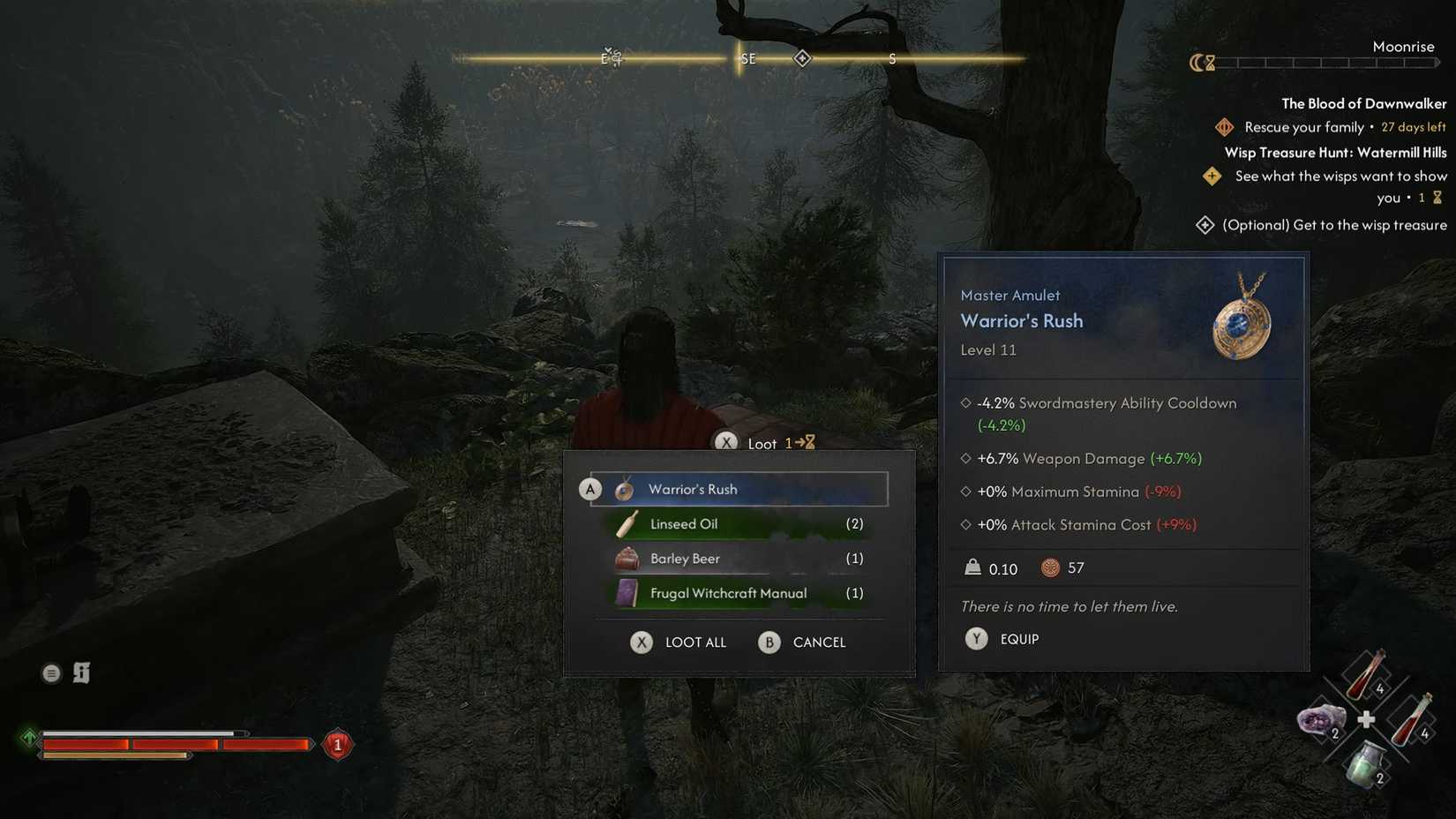 Wisp Treasure Hunt Watermill Hills location 3 in the blood of dawnwalker