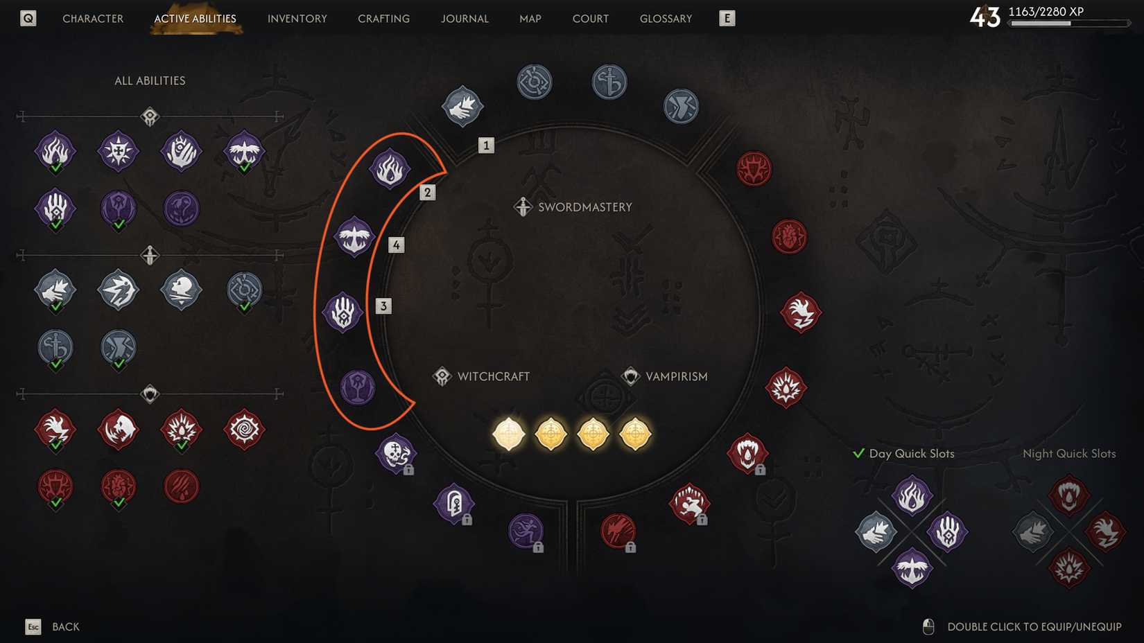 Witchcraft Abilities in The Blood of Dawnwalker