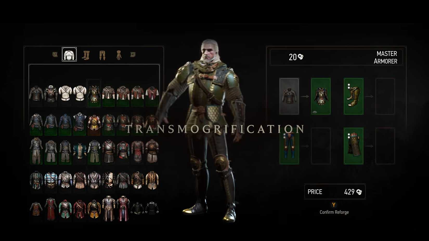 witcher 3 remaster transmog system