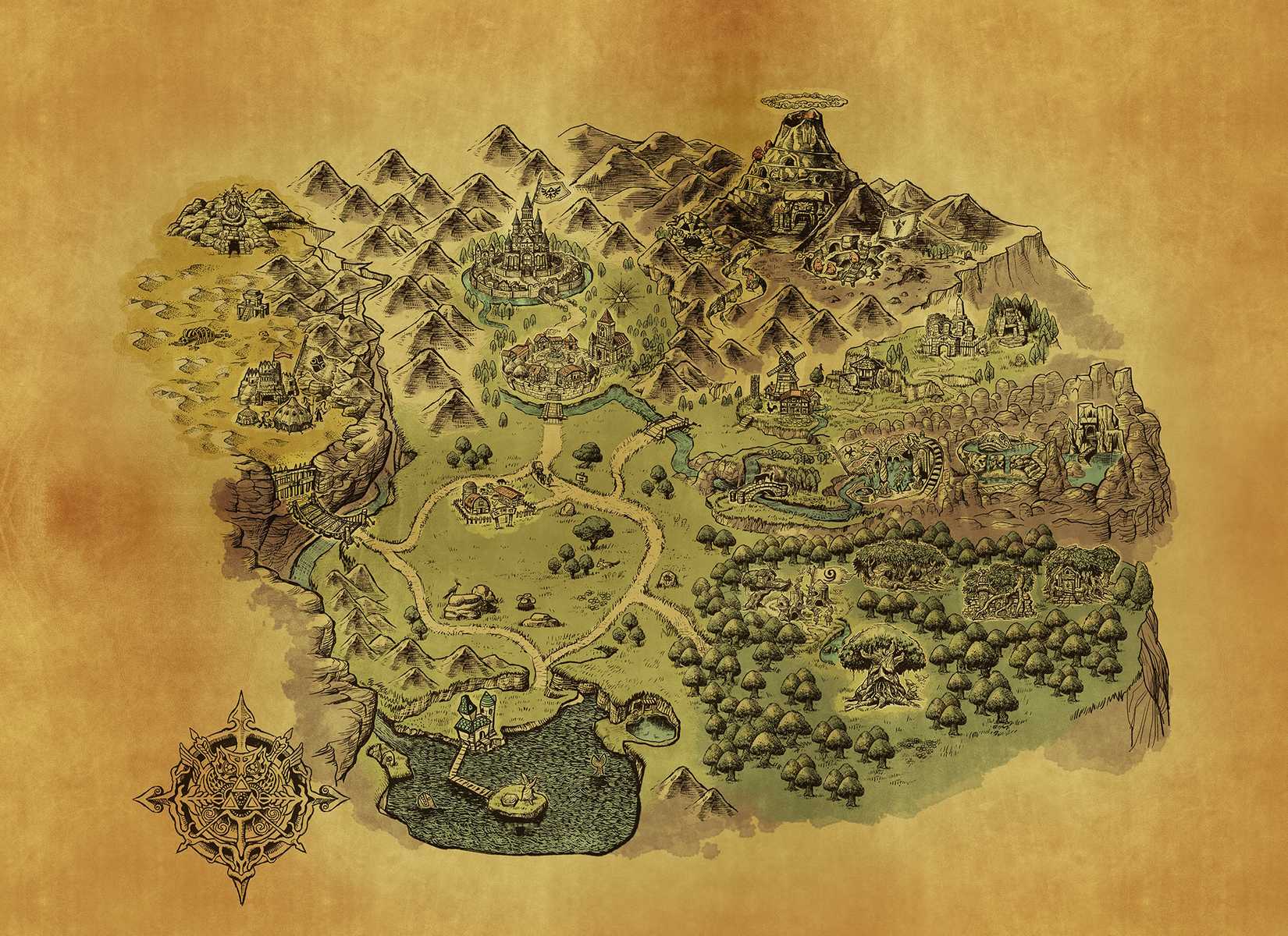 The map in the Zelda: Ocarina of Time remake