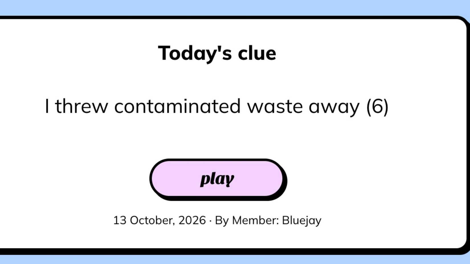 Today's Minute Cryptic Answers And Hints (October 13, 2026)