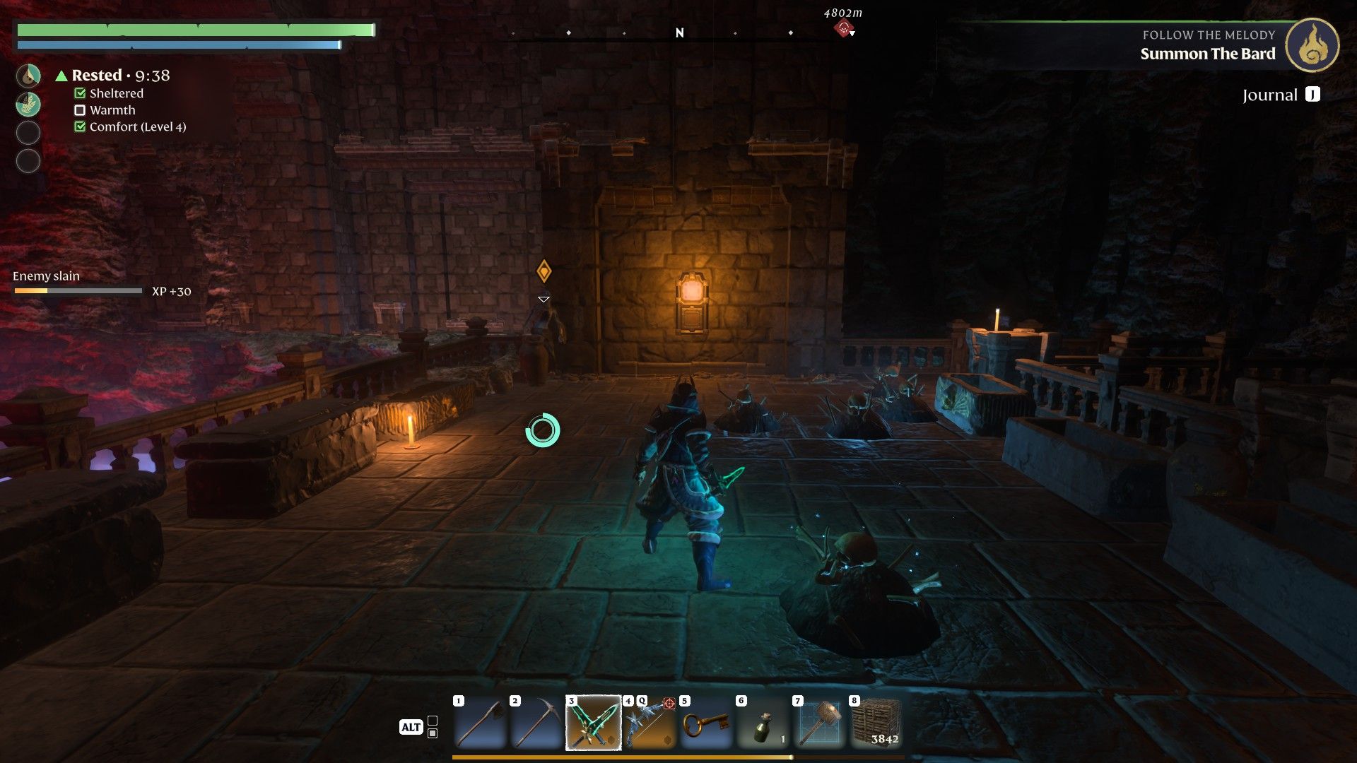 Enshrouded Mistbury Catacombs explosive barrel near mycelium