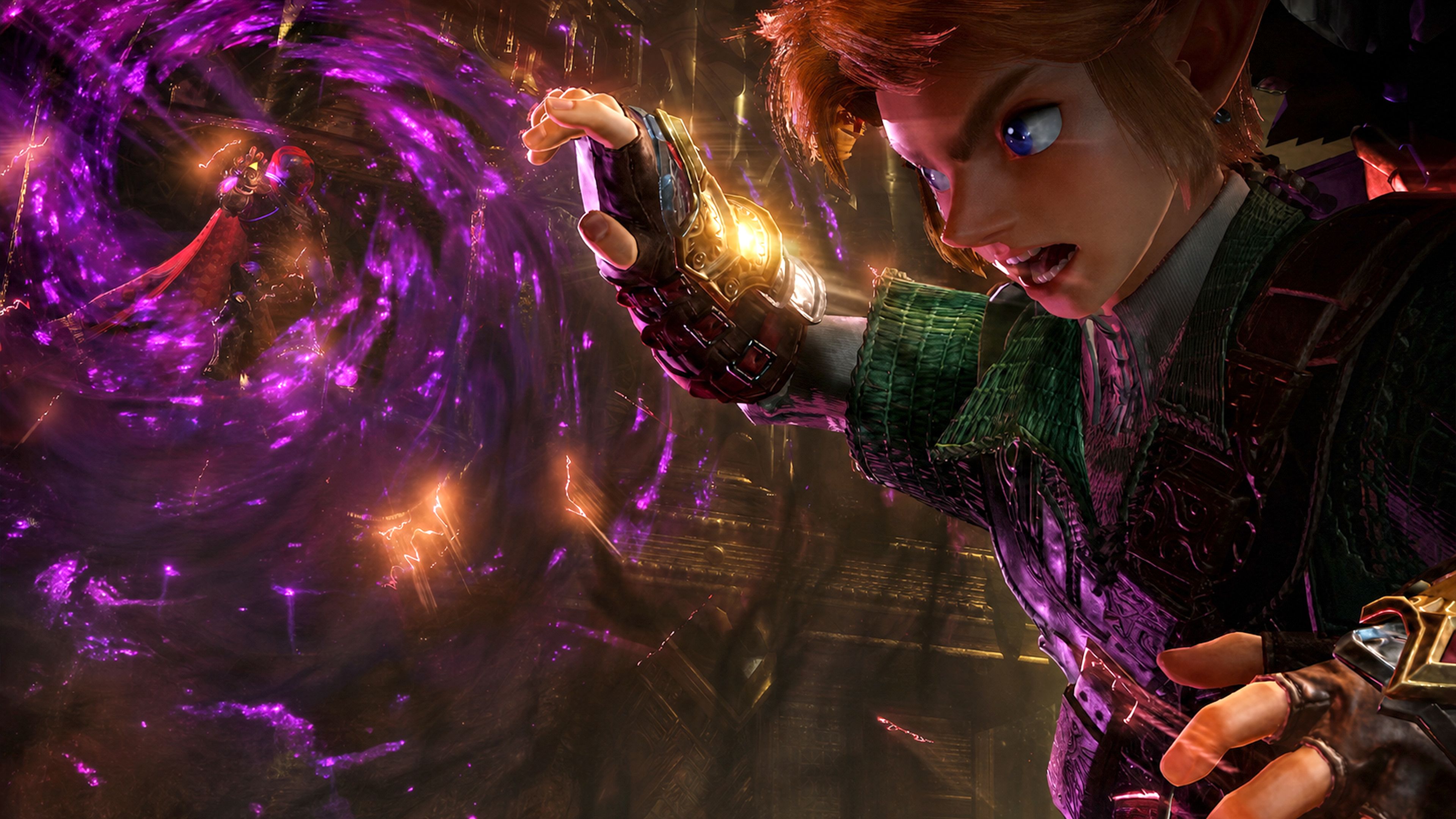 Adult Link being attacked by Ganondorf in the Zelda Ocarina of Time remake on Switch 2