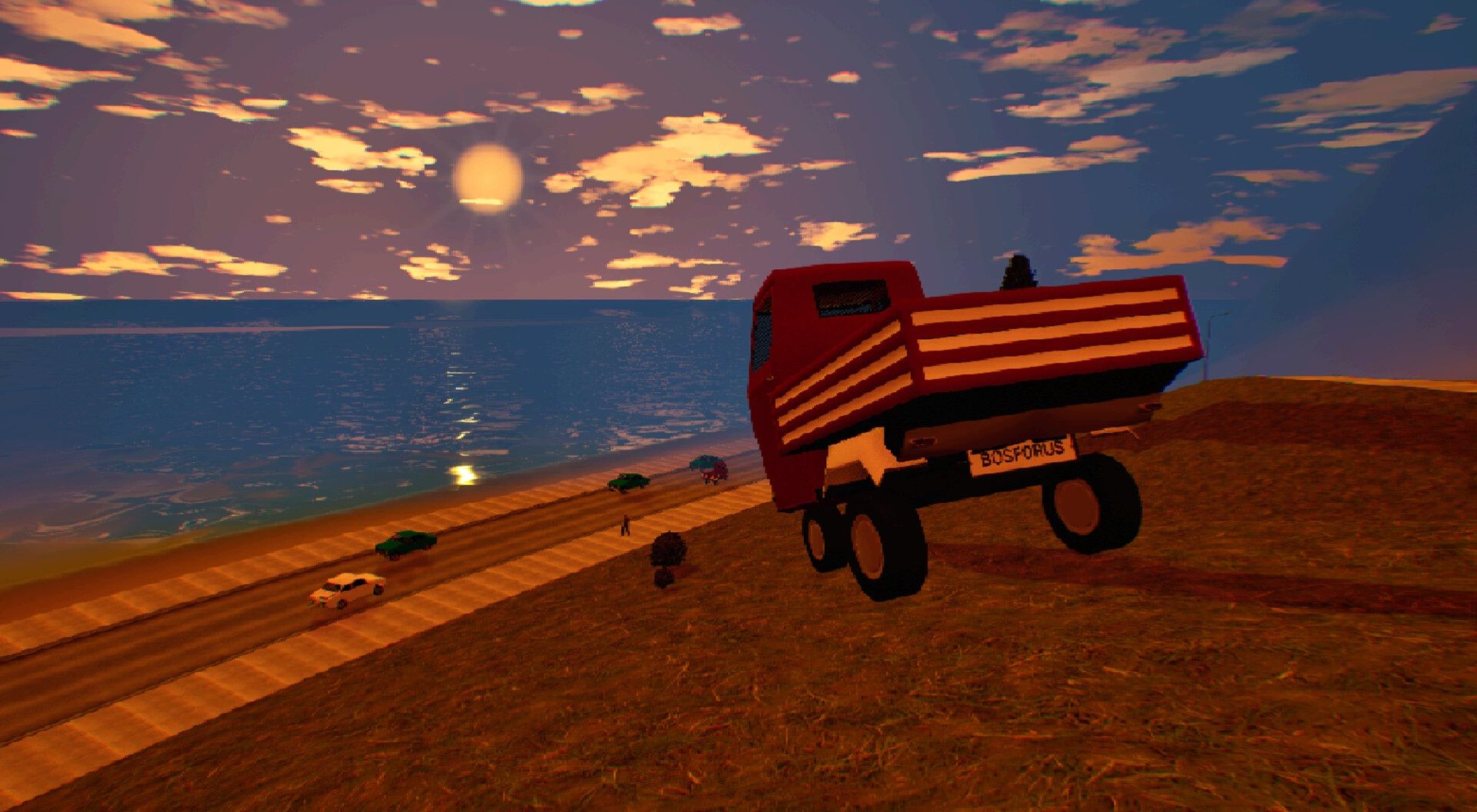 alaturka driving down hill sunset