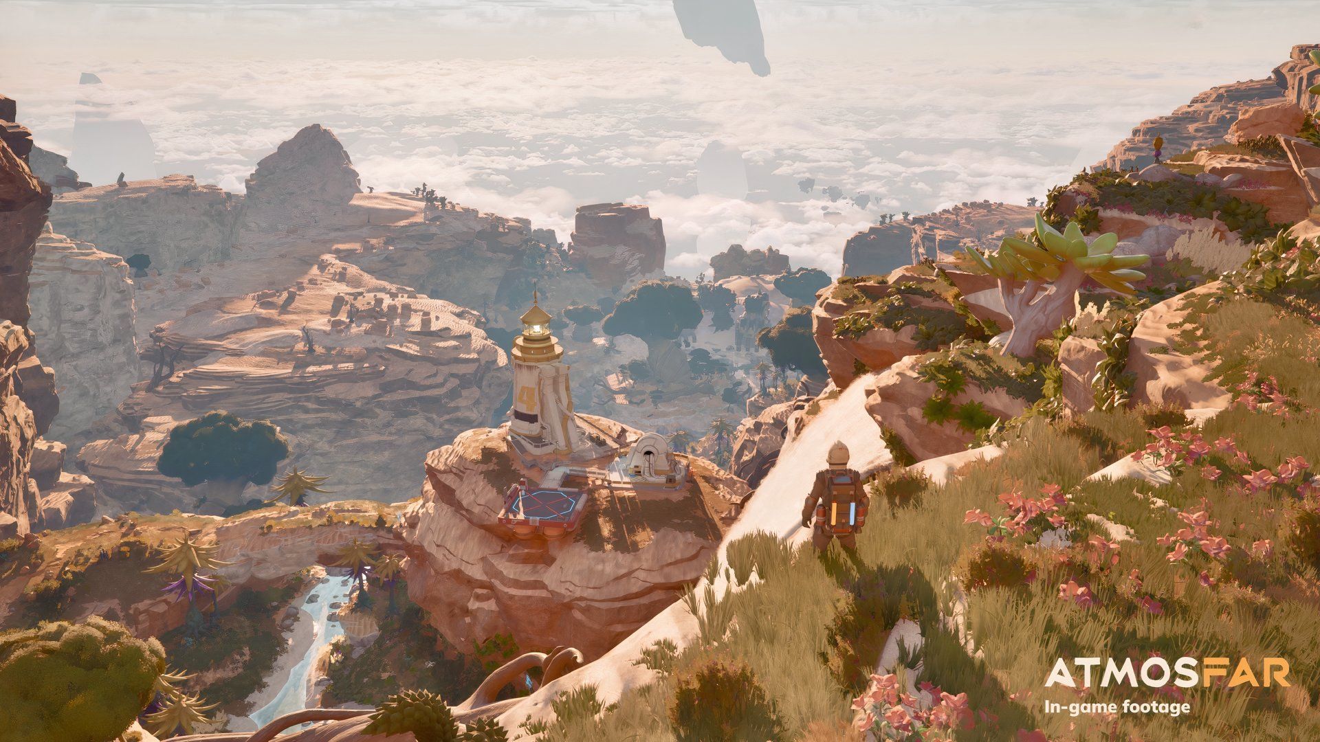 a massive floating island in atmosfar.
