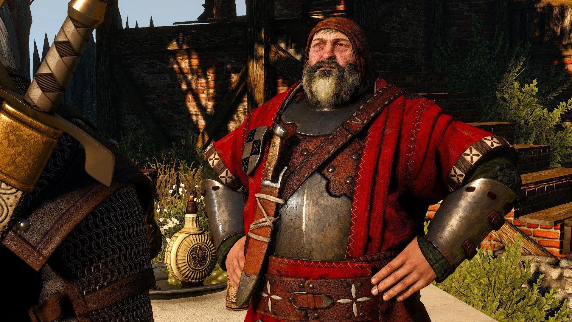 Bloody baron speaking to Geralt at Crow's perch
