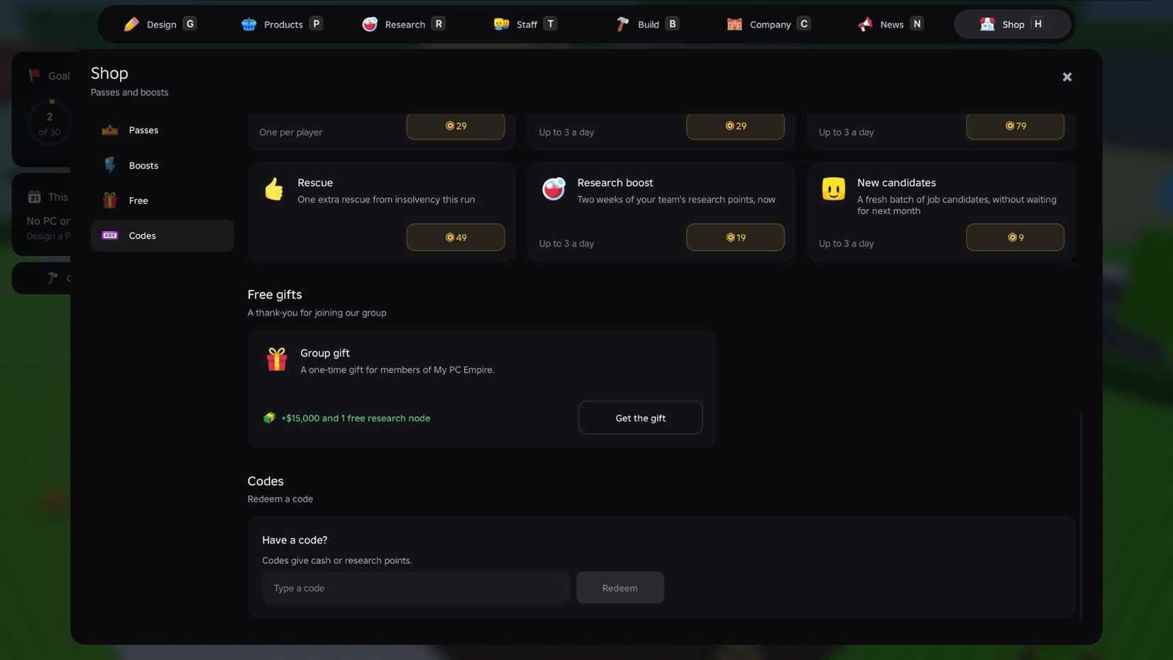 Compter Word Typing Game Build a PC Empire Codes