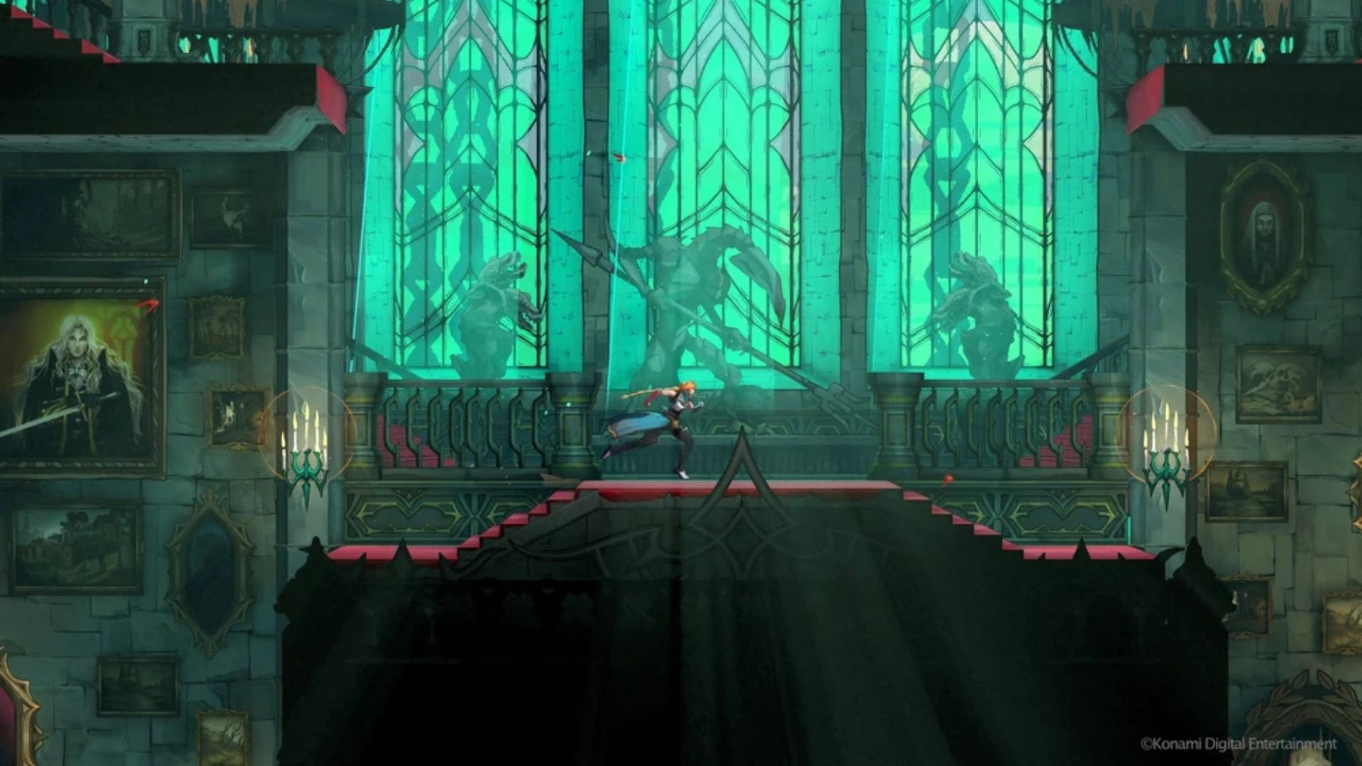 Castlevania- Belmont's Curse running through a castle