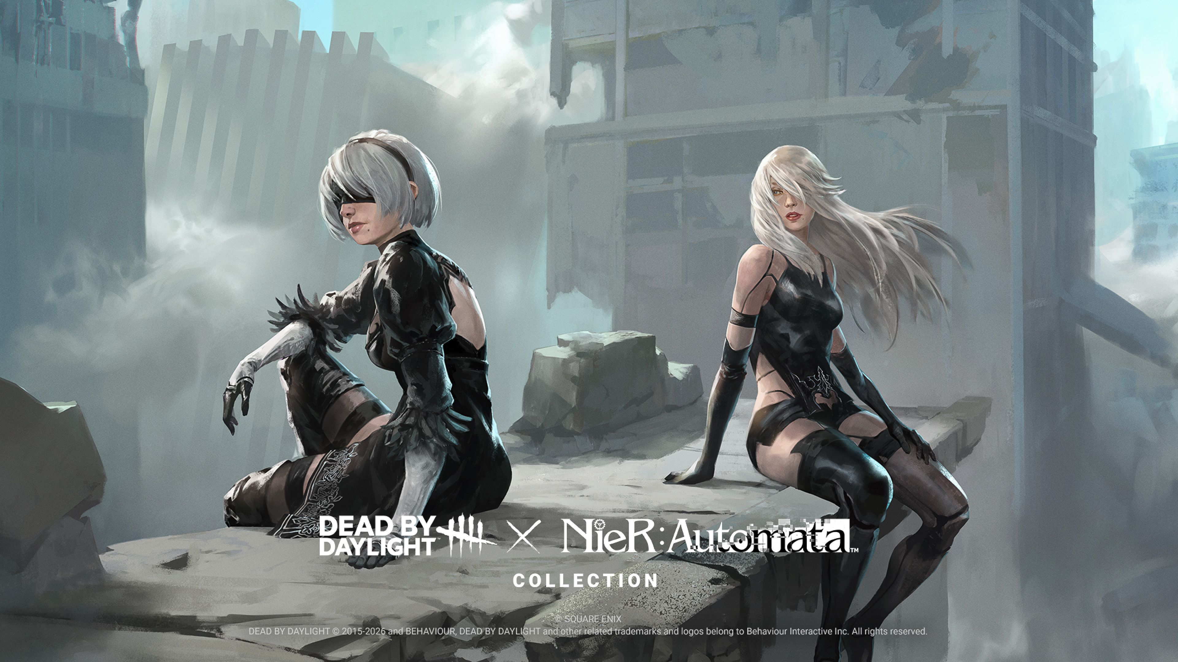 Dead by Daylight Nier: Automata Collection 2B and A2 key art